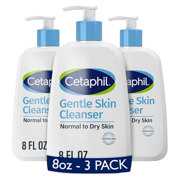 Cetaphil Face Wash, Hydrating Gentle Skin Cleanser For Dry To Normal Sensitive Skin (8 Oz 3 Pack)