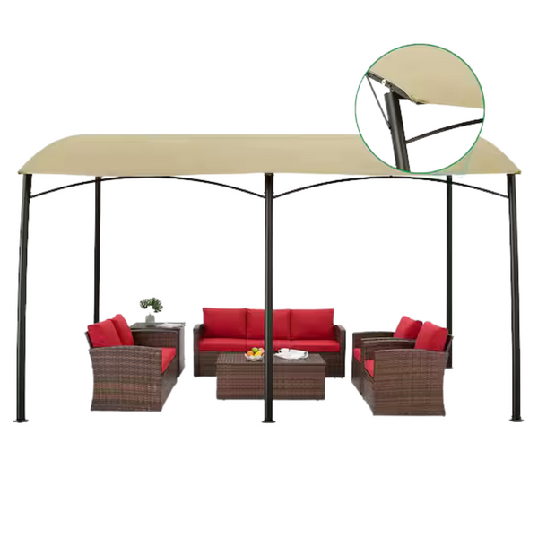 10 Ft. x 13 fF. Beige Outdoor Sun Shade Awning Patio Cover