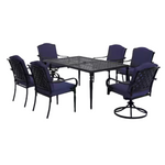 7-Piece Hampton Bay Laurel Oaks Steel Patio Dining Set
