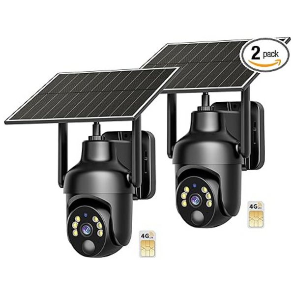 2-Pack Tefrio Cellular Night Vision Security Cameras