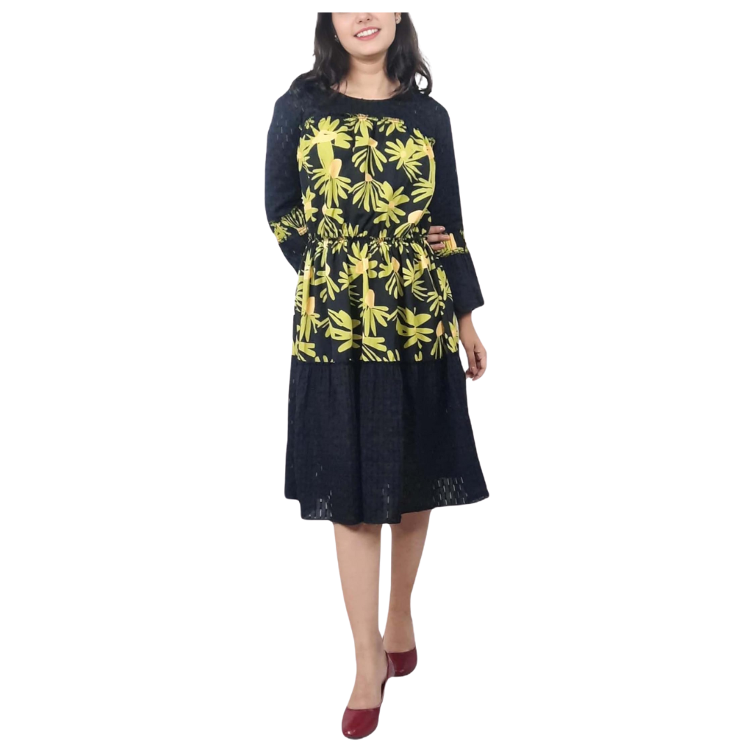Women's Casual Wear Cotton Blend Floral Print Kurti