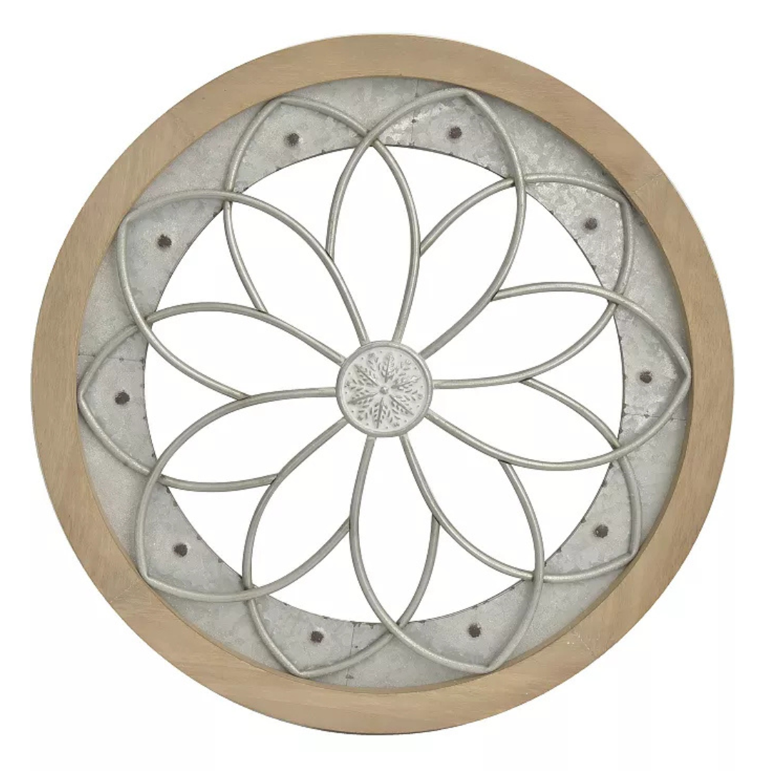 Sonoma Goods For Life Mixed Material Flower Wall Medallion