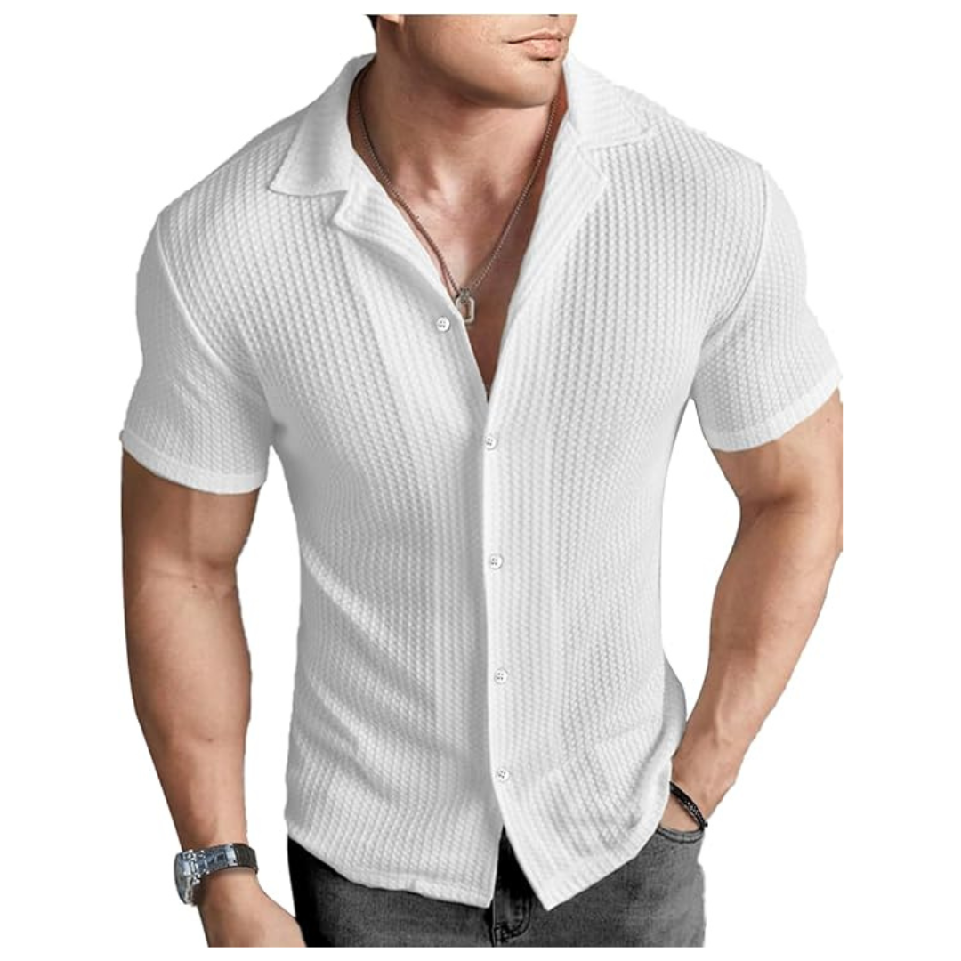 Men's Button Down Short Sleeve Casual Hawaiian Shirt