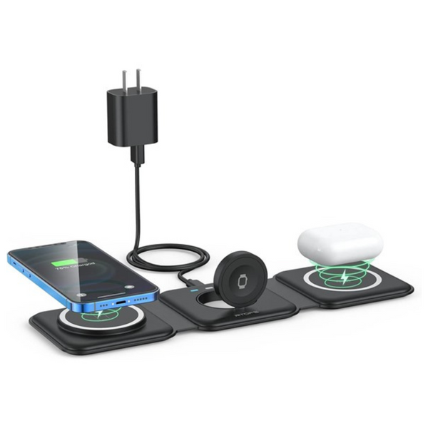 Rtops 3-In-1 Portable Magnetic Wireless Charging Station