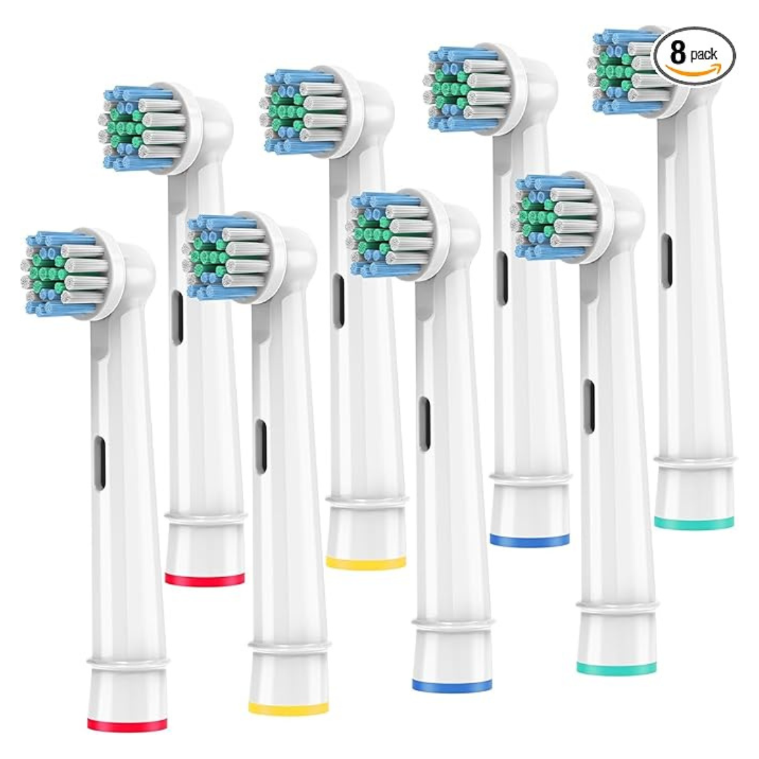 8 Pack Replacement Toothbrush Heads Compatible With Oral-B Braun