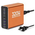 7-Ports Aluminum Alloy 320W USB-C GaN Charger