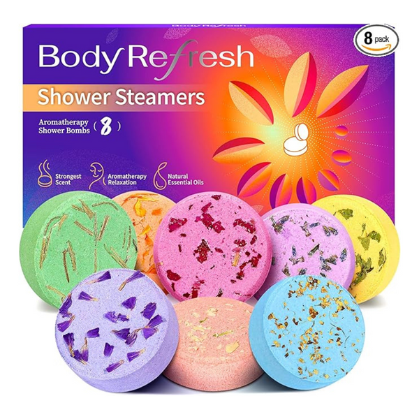 8-Pack Aromatherapy Shower Bombs With Natural Essential Oils