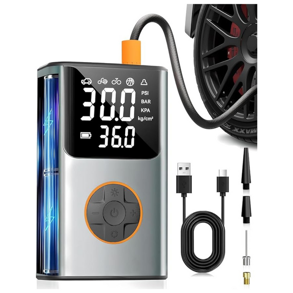 Tire Inflator Portable 150PSI Air Compressor W/ LCD Dual Screen
