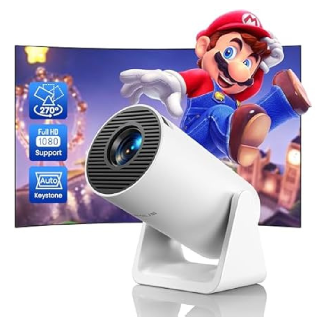 WiMiUS Short Throw/Adjustable Stand Mini Projector With WiFi
