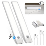 2-Pack 8" 41 LED 6500K Rechargeable Motion Sensor Light
