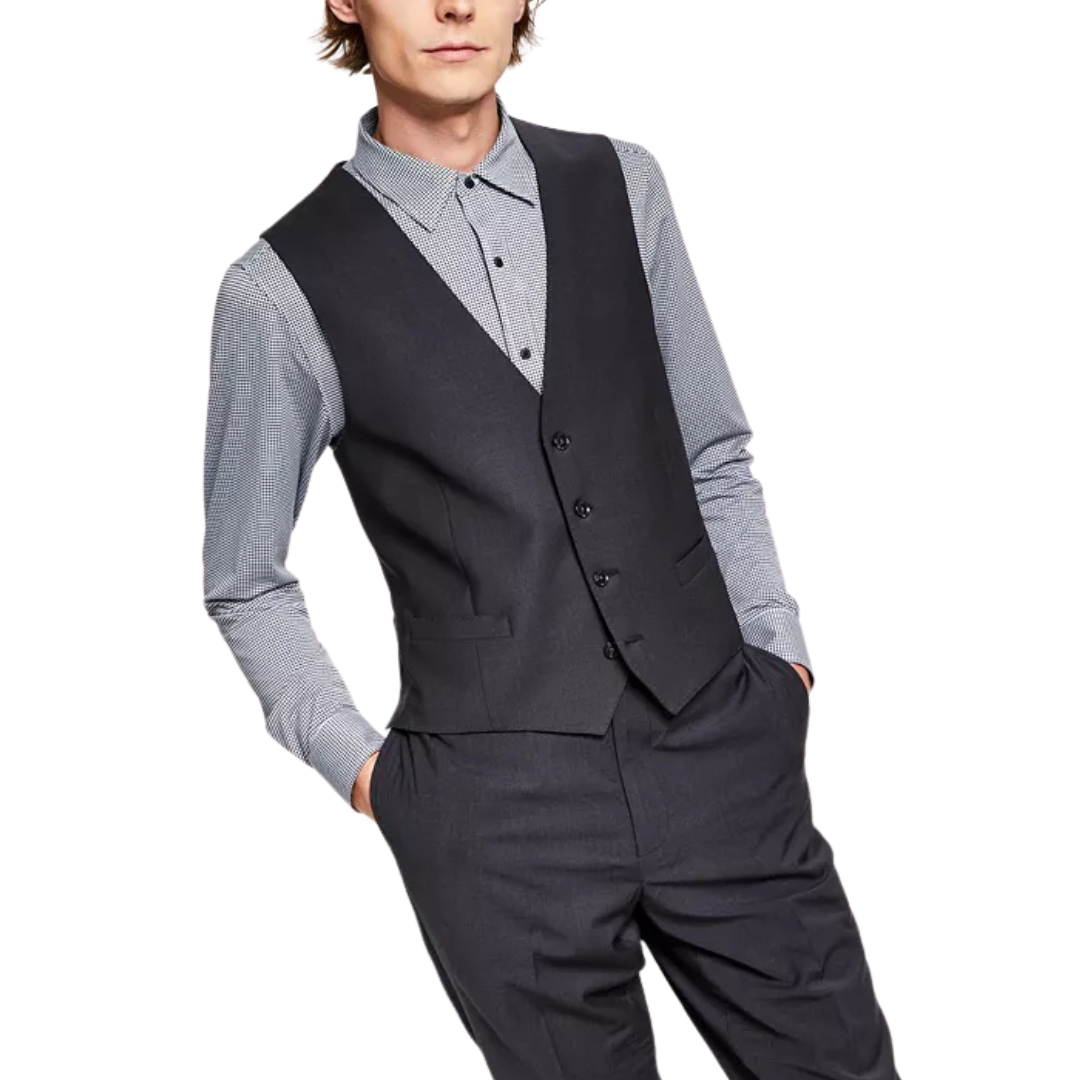 Calvin Klein Men's Slim-Fit Wool Infinite Stretch Suit Vest