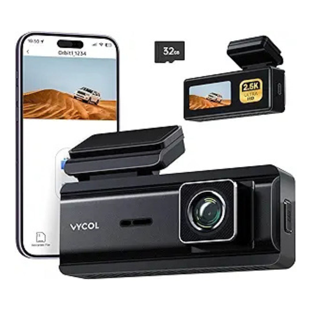 VYCOL 2.5K WiFi Mini Dash Cam With Night Vision