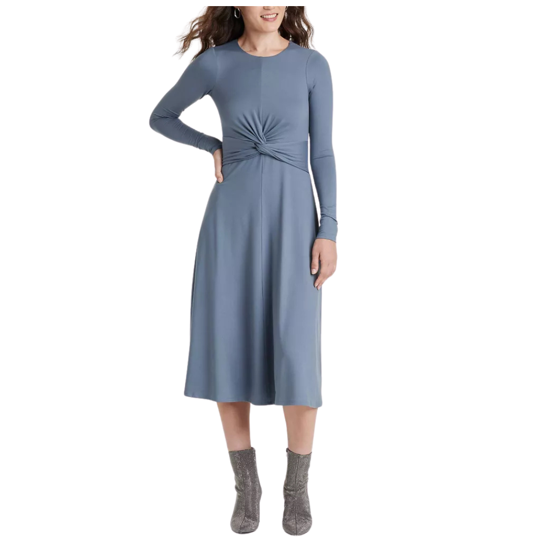 A New Day Women’s Long Sleeve Twist-Front Midi Dress