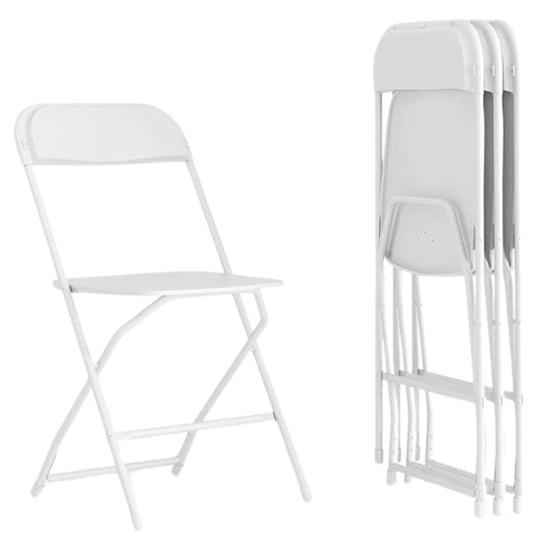 Flash Furniture Hercules Series Plastic Folding Chairs – White (4 Pack)