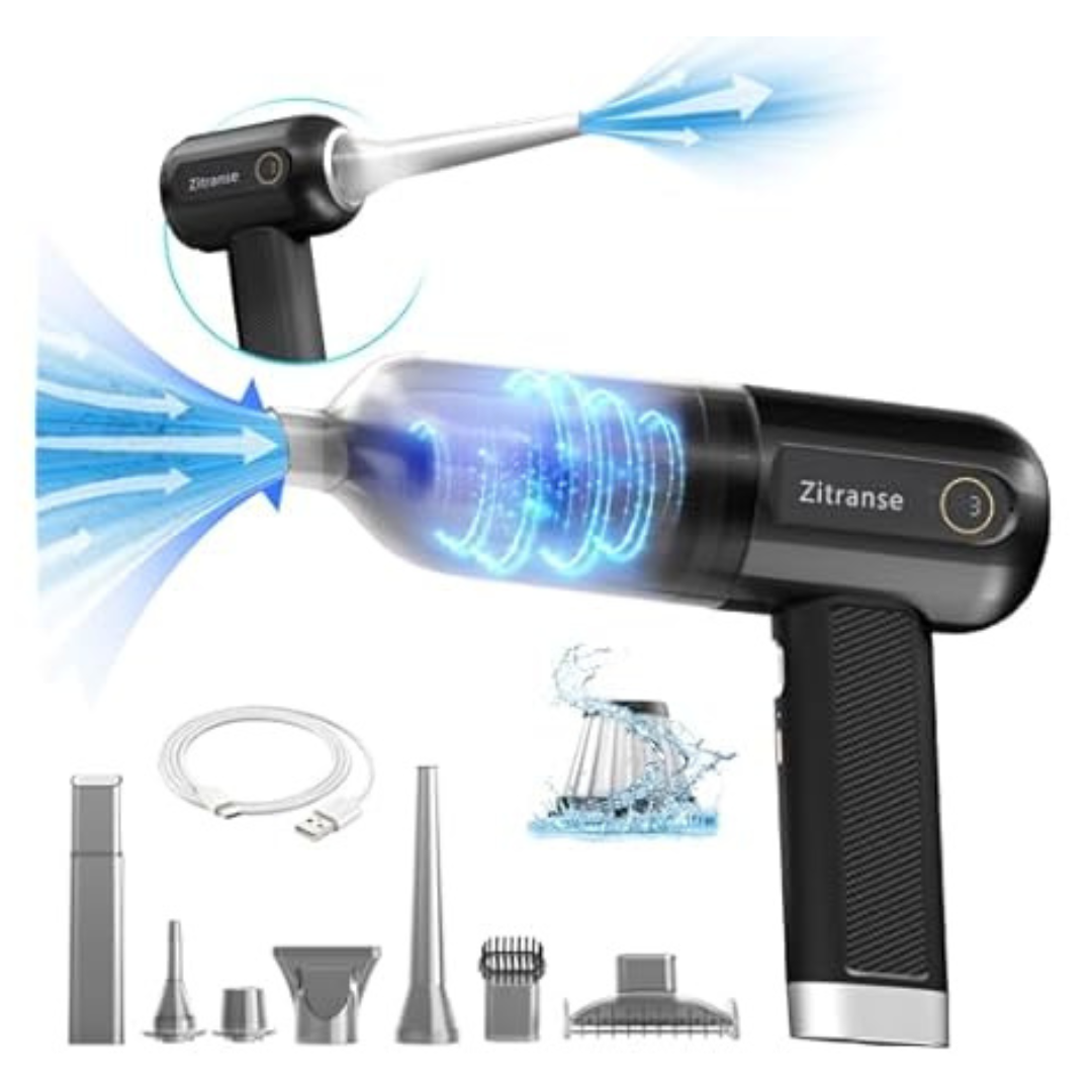 Zitranse 4-In-1 Handheld Car Vacuum Cleaner air Duster