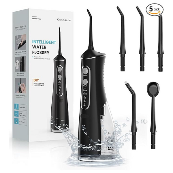 Water Dental Flosser Pick With 5 Replaceable Jet Tips