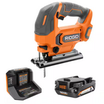RIDGID 18V Cordless Jig Saw Kit with 2.0 Ah Battery and Charger