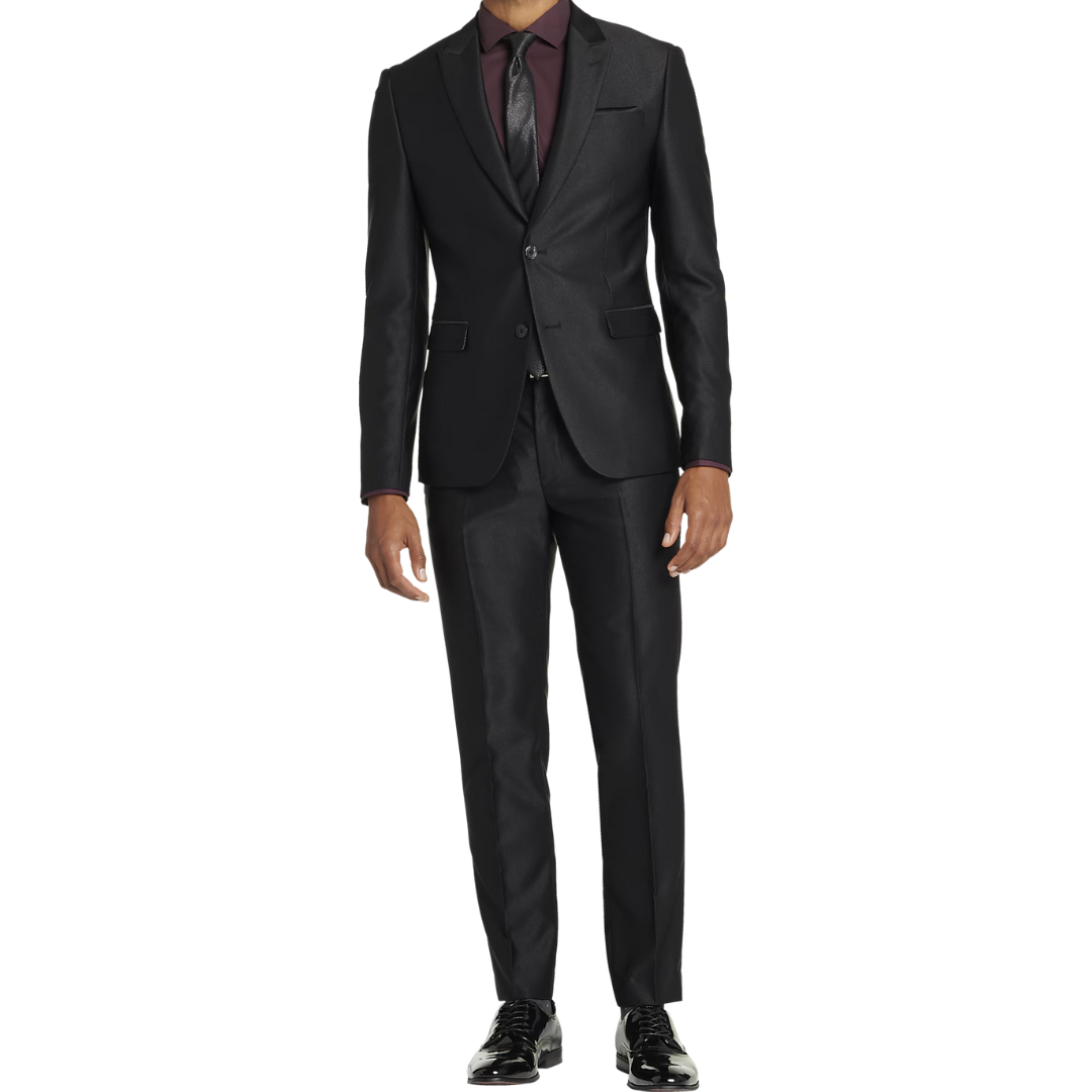 Egara Men's Skinny Fit Peak Lapel Suit Separates Jacket (2 Colors)