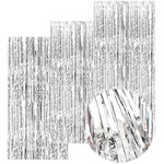 12-Pack Silver Backdrop Curtains (3.2ft x 8.2ft)