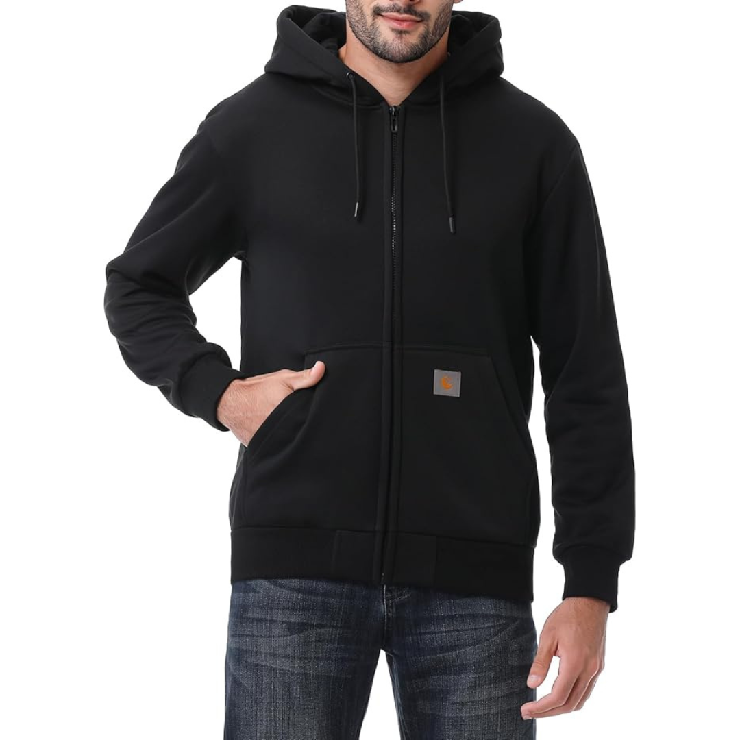 Men's Loose Fit Heavyweight Full Zip Hoodie Sweatshirt (Various)