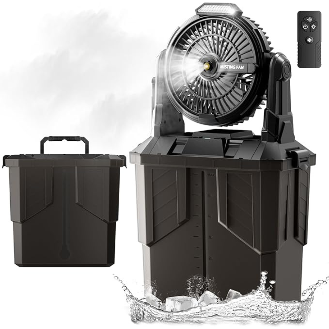 6L Bucket Portable 20000mAh Rechargeable Battery Misting Fans
