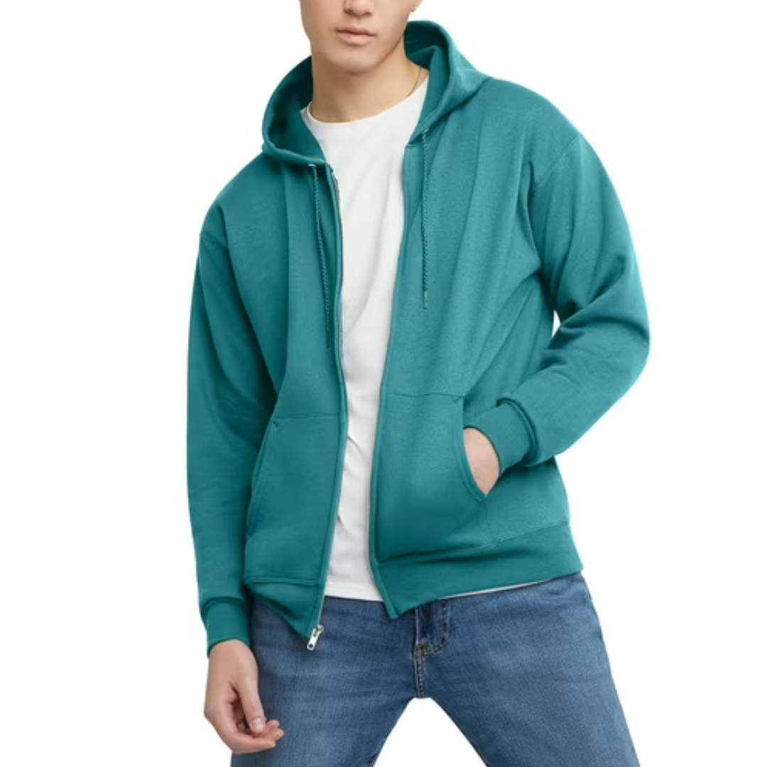 Hanes Men's EcoSmart Fleece Full-Zip Hoodie Sweatshirt (Various)