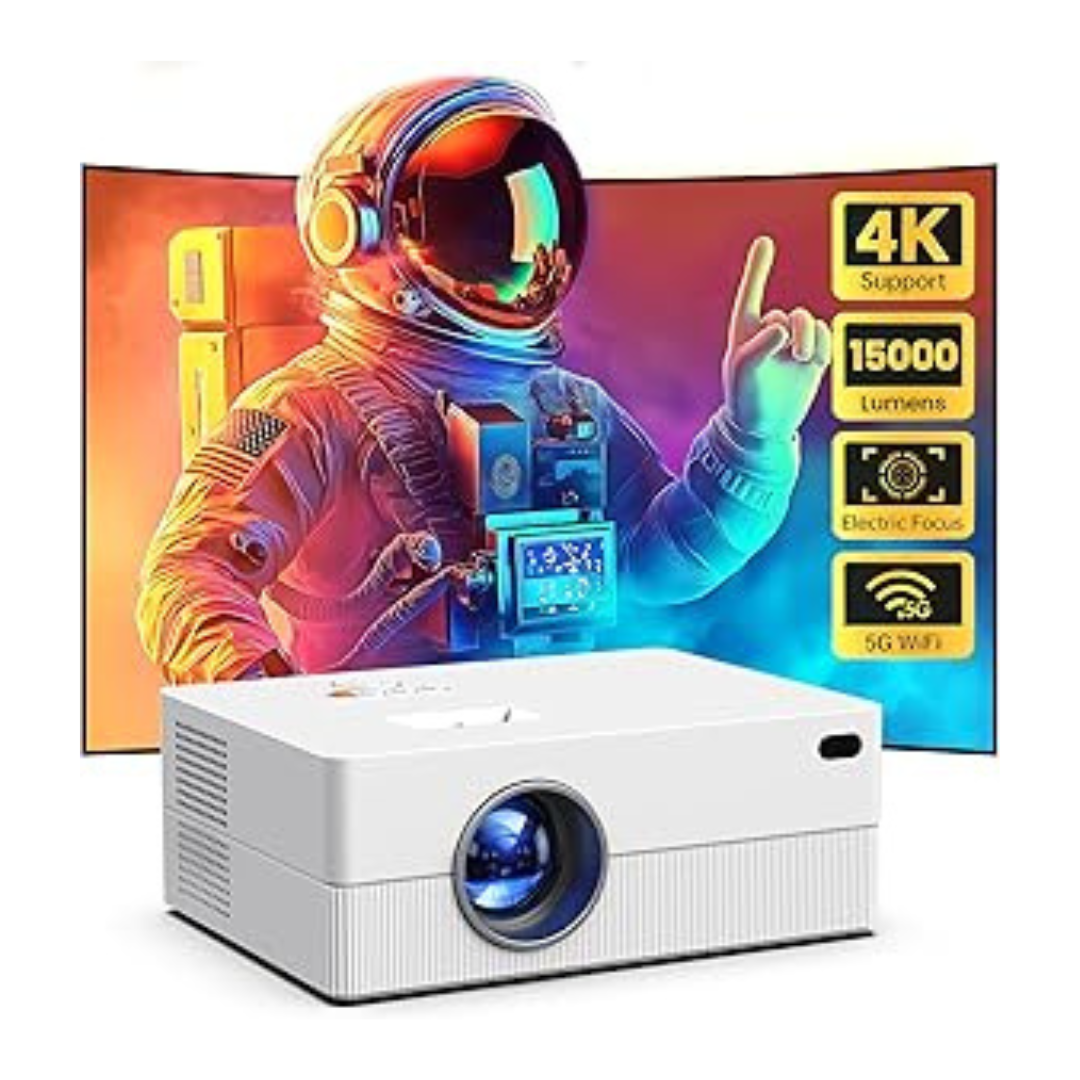 JOWLURK A8 4K Support 1080P HD 15000-LM WiFi Portable Projector