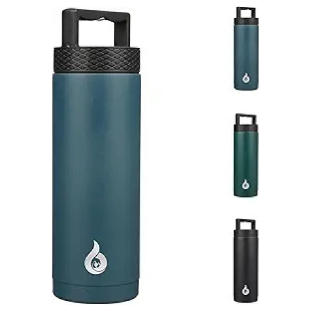 Leakproof BPA Free 18 Oz Insulated Water Bottles With Handle