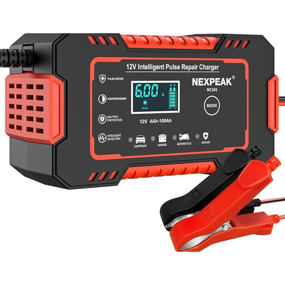 Nexpeak 12V 6A Intelligent Pulse Battery Trickle Charger