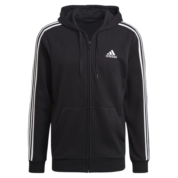 Adidas Men's Essentials French Terry 3-Stripes Full-Zip Hoodie (3 Color Options)