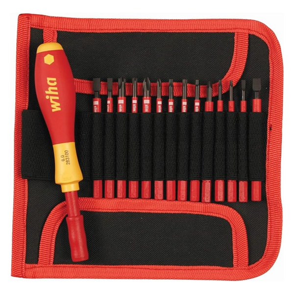 15-Piece Wiha 28390 Insulated SlimLine Interchangeable Blade Set