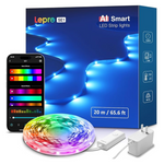 Lepro SE1 65.6ft RGB Color Changing AI Smart LED Strip Lights