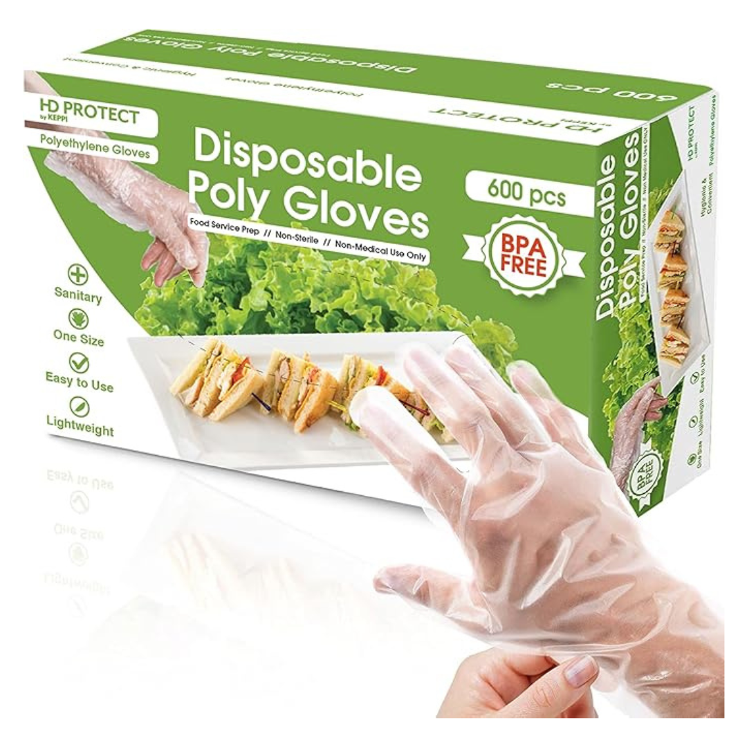 Keppi 600 Pcs Plastic Gloves