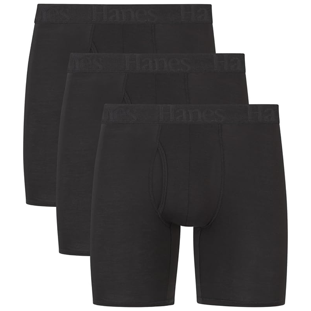 Hanes Men’s Supersoft Viscose From Bamboo Underwear (3 Pack)