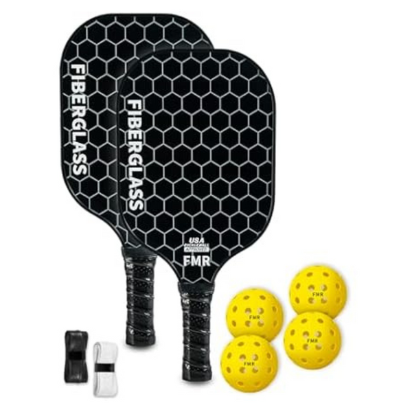 Set Of 2 Feel My Rhythm Pickleball Paddles With 4 Balls