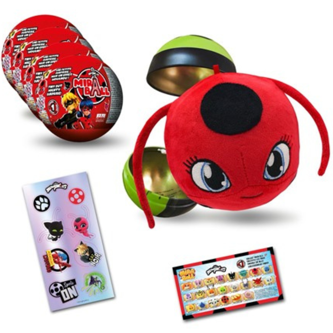 4-Pack Miraculous 3-In-1 Ladybug MiraBall Surprise