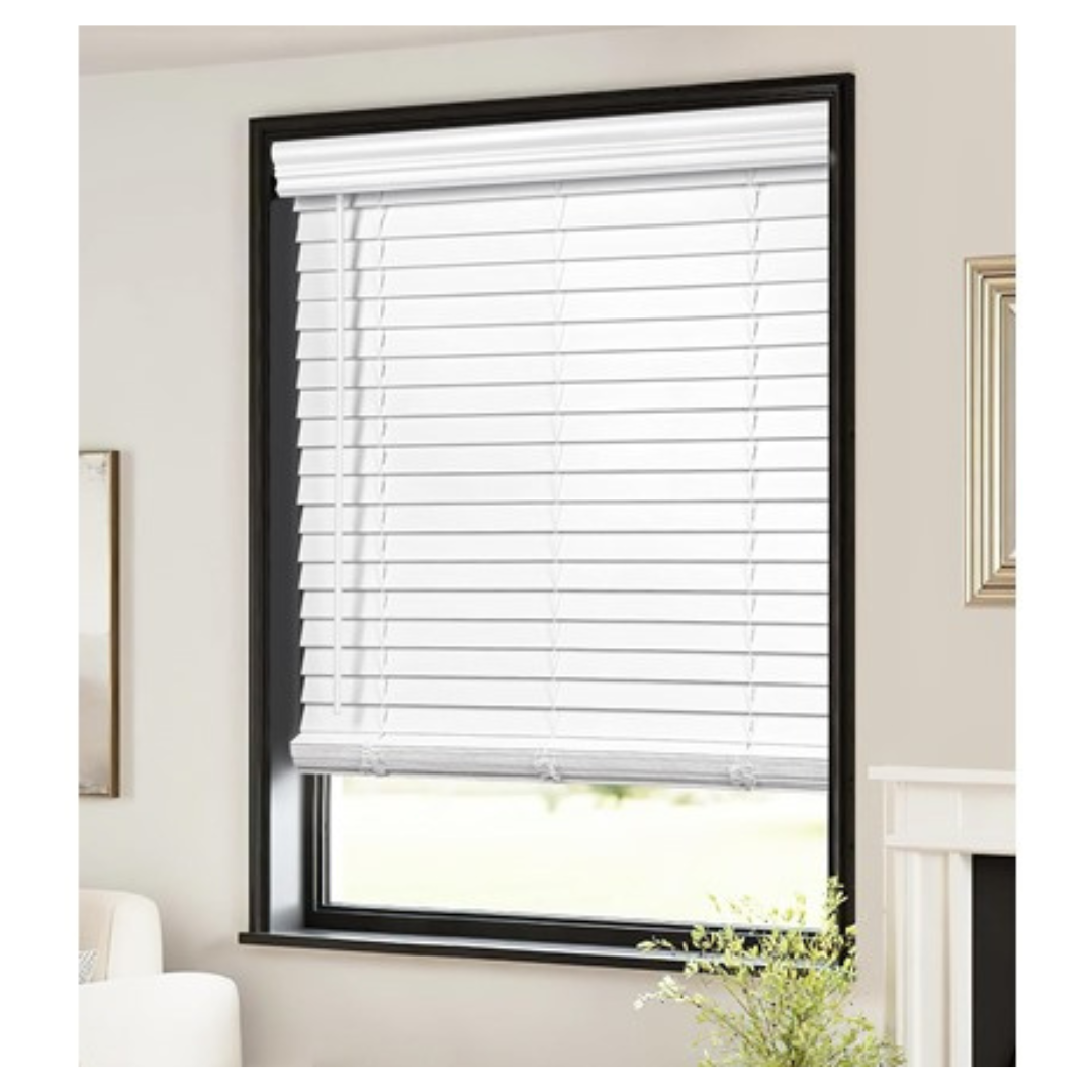 LazBlinds 2" Cordless Faux Wood Blinds W/Royal Valance