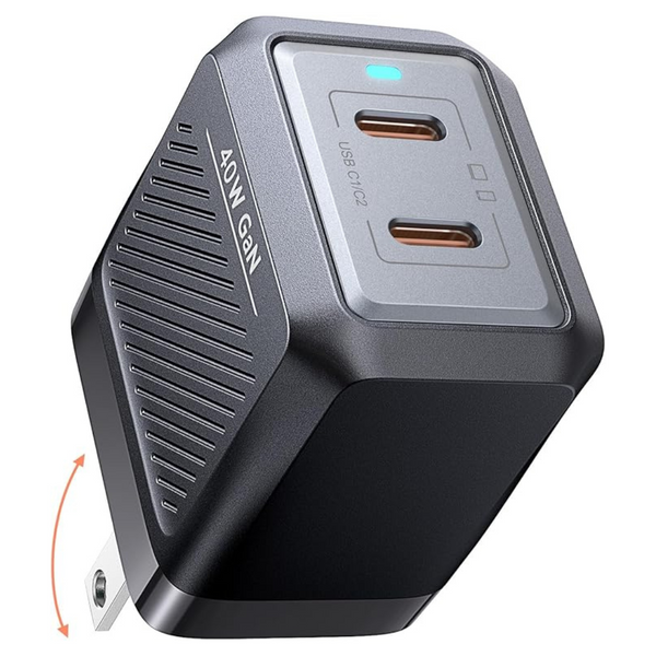 LISEN 2-Port 40W USB-C GaN Compact Charger Adapter (2 Colors)