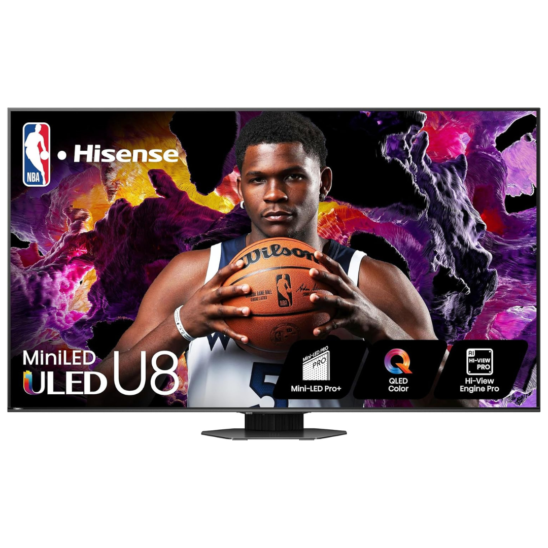 Hisense 75U8N 75" 4K HDR Smart Mini-LED ULED Google TV (2024 Model)