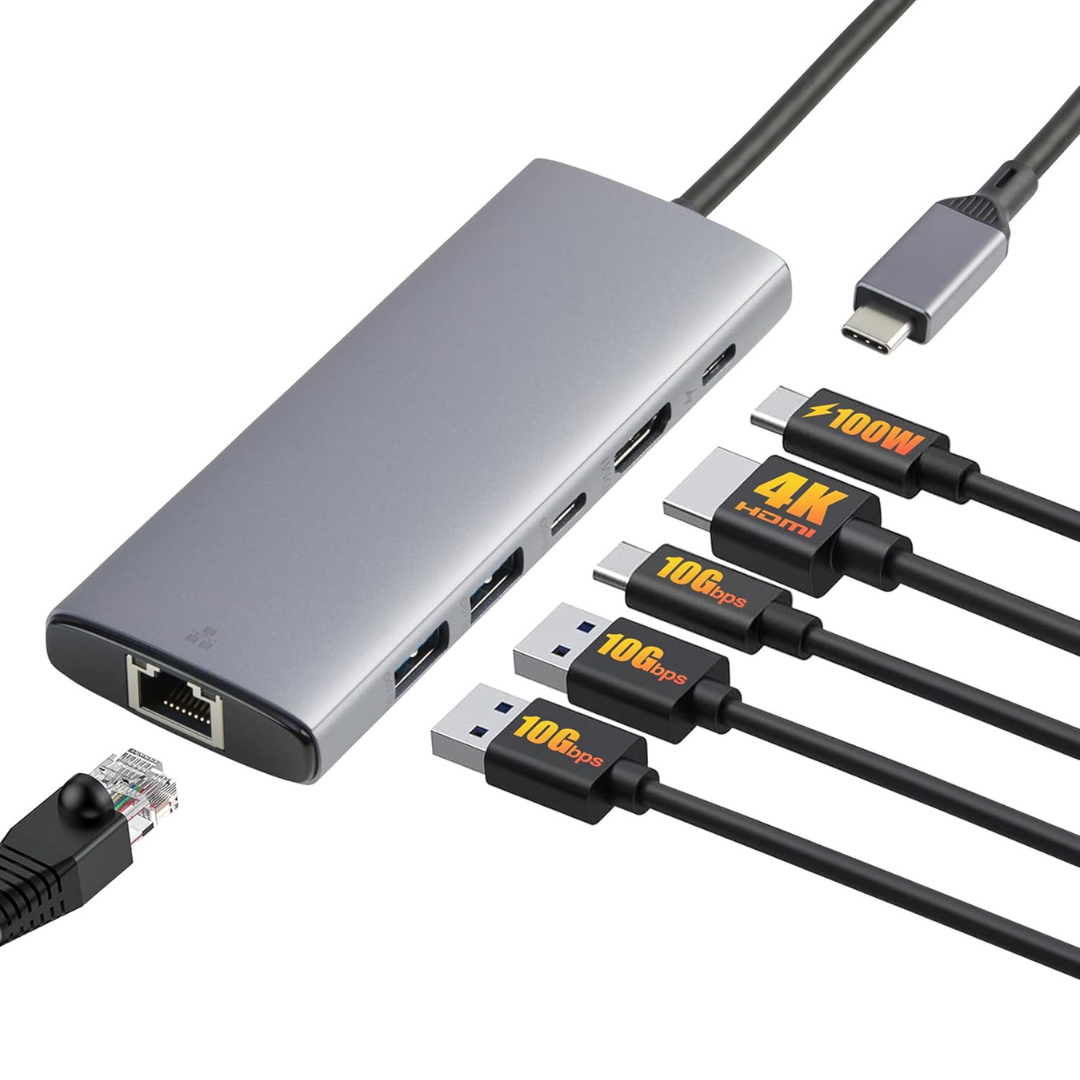 Amazon Basics 6-in-1 USB-C 3.2 (10G) Hub