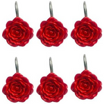 36-Pack Red Rose Shower Rings