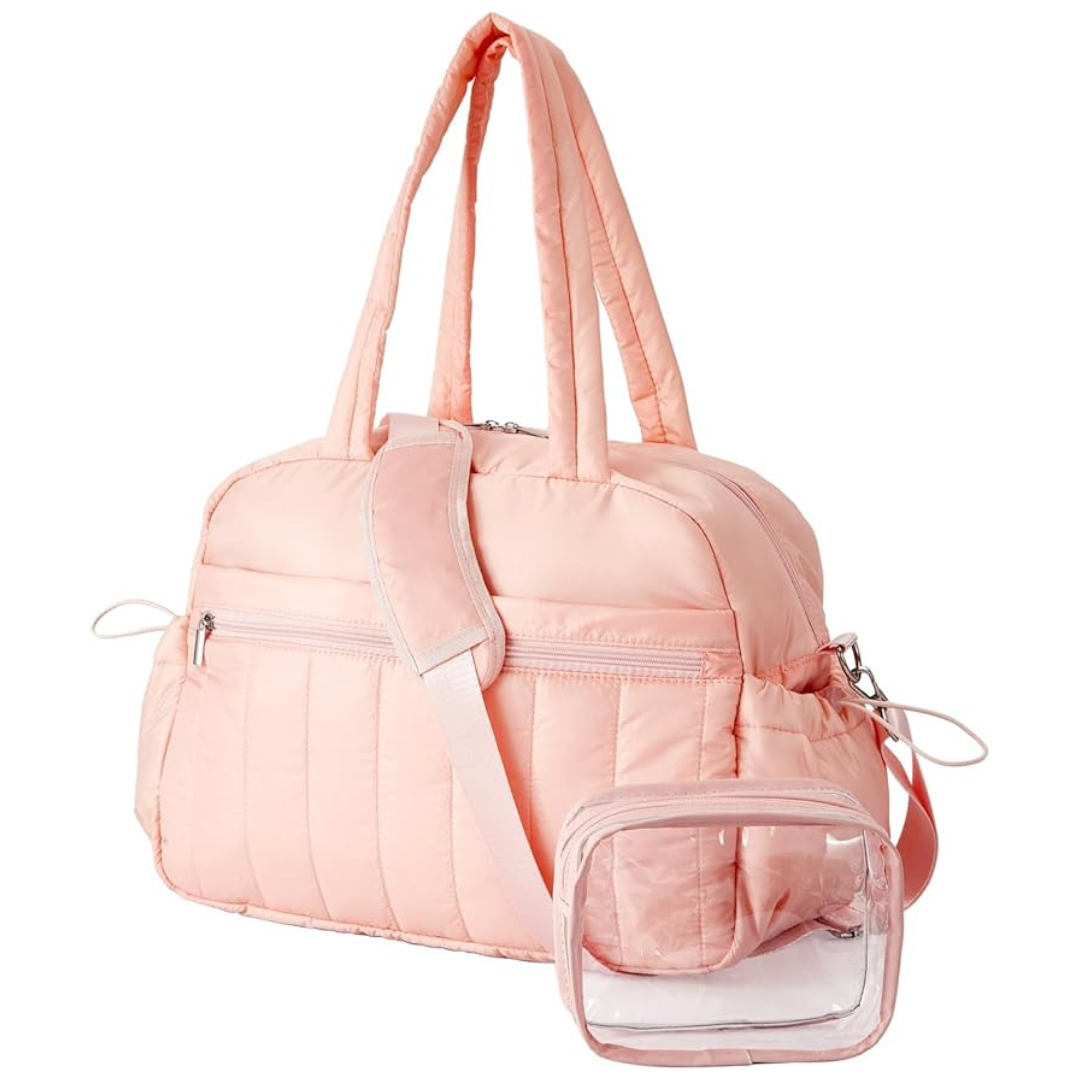 Travel Duffle with Clear Makeup Bag