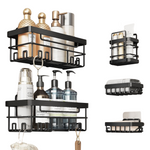 5-Pack Large Wall Mounted Shower Shelves Rack