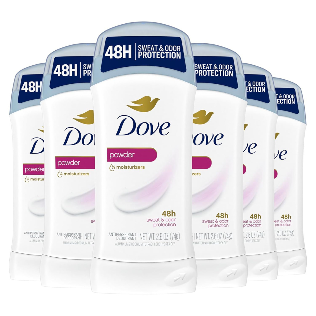 Dove Antiperspirant Deodorant, Powder 2.6 Ounce (Pack Of 6)
