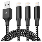 3-Pack 10ft MFi Certified Lightning Charger Cables