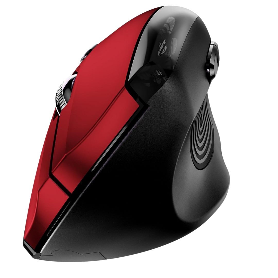2.4G Optical Wireless Ergonomic Mouse With USB Receiver (Red)