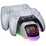 PS5 Controller Charger Station With 10 LED Mode & RGB Button