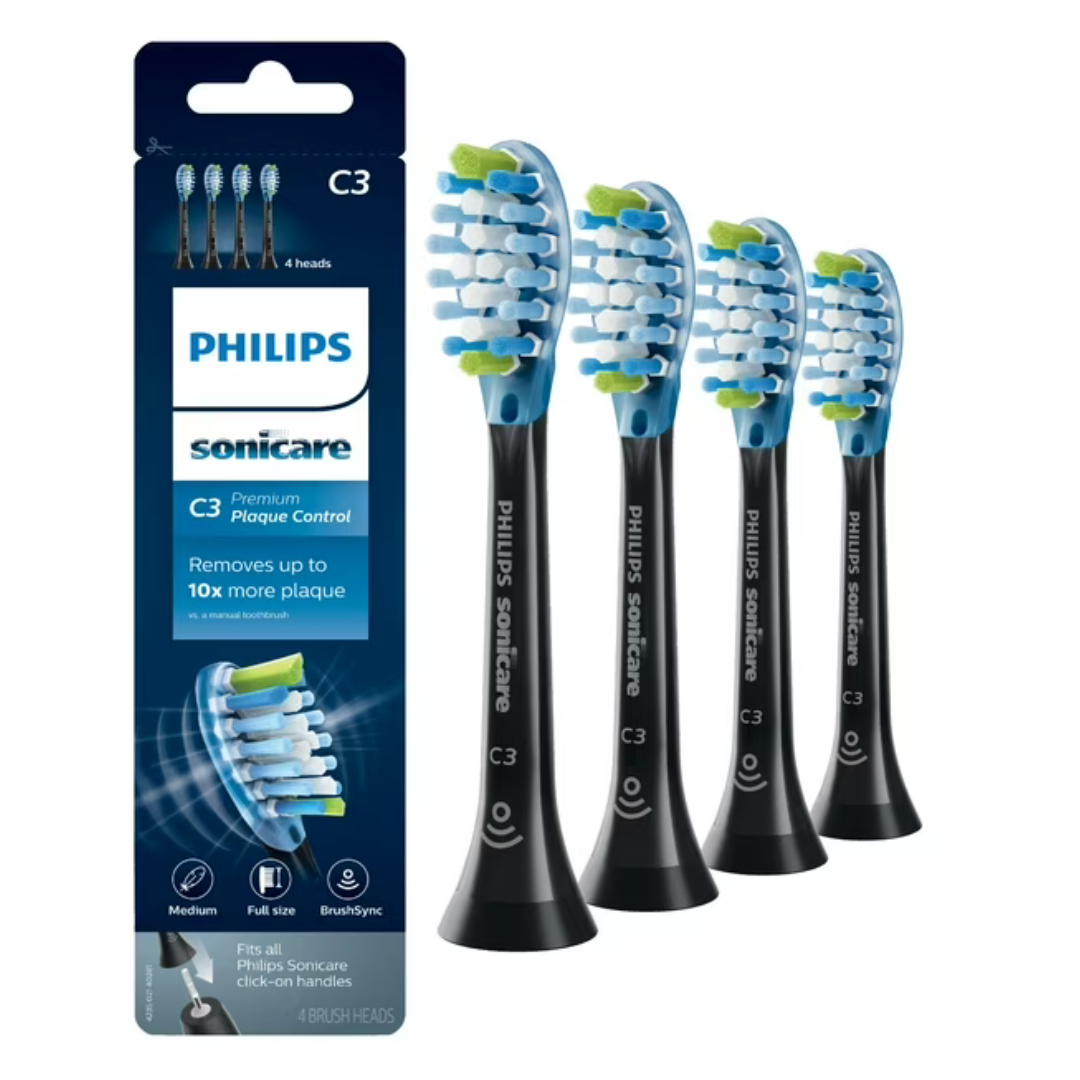 4-Count Philips Sonicare Genuine C3 Plaque Control Replacement Toothbrush Heads