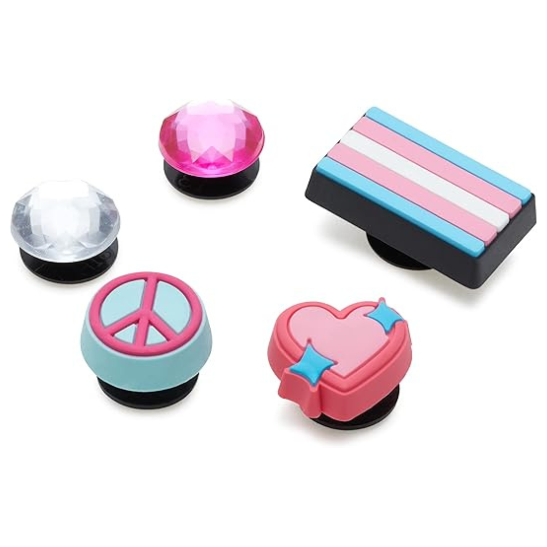 5-Pack Crocs Jibbitz Small Peace & Love Shoe Charms
