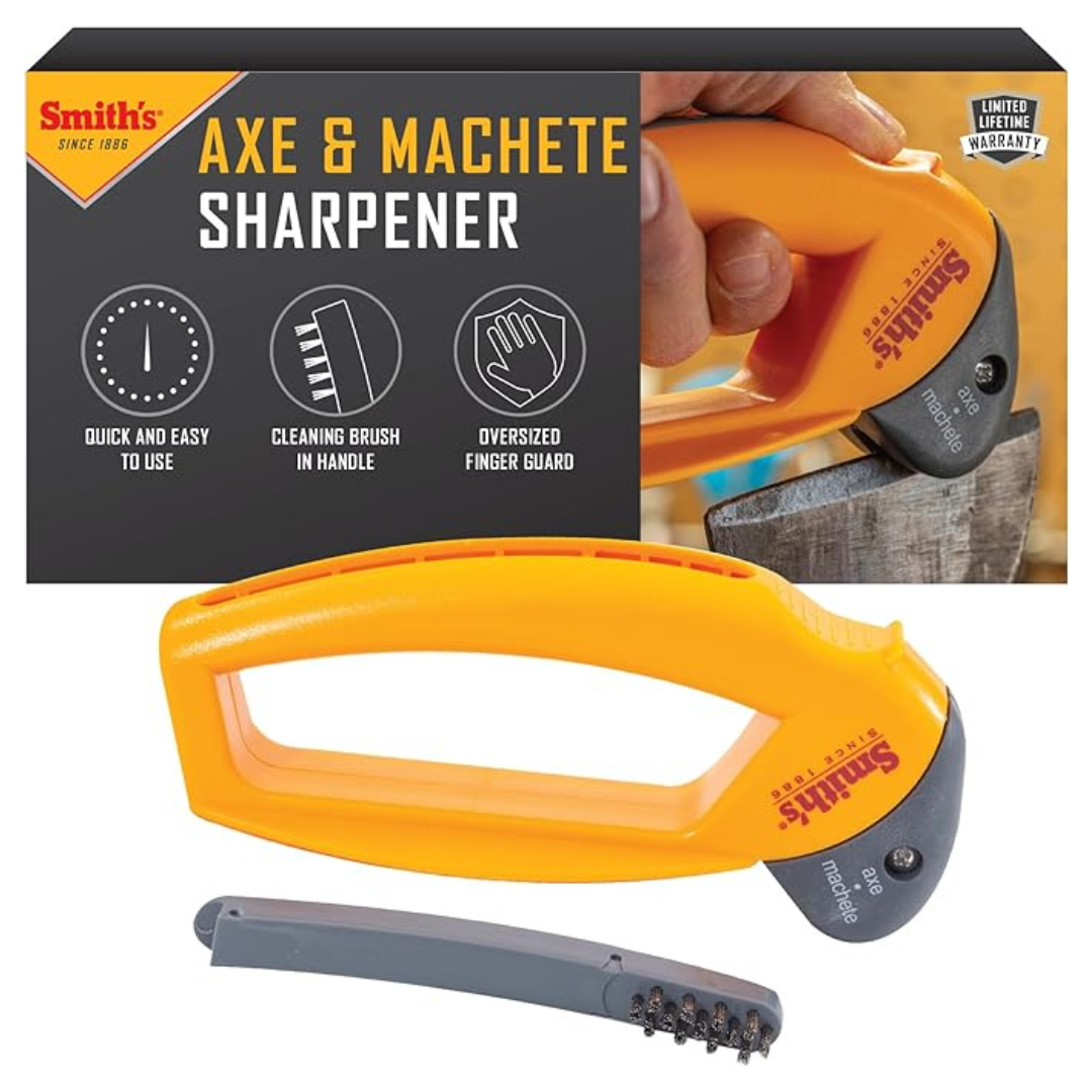 Smith's Large Handle Axe & Machete Sharpener With Finger Guard